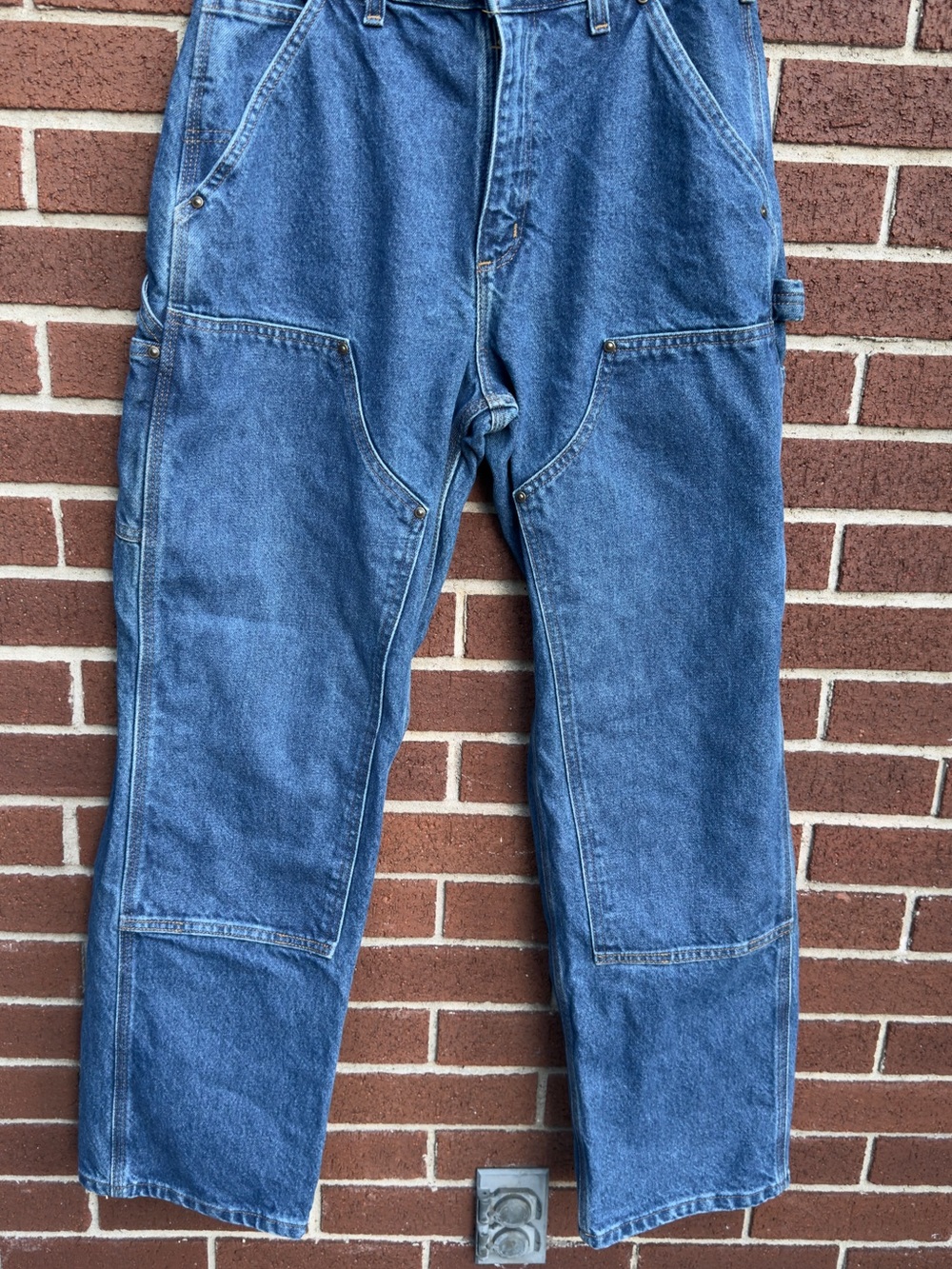 Carhartt B73 DST Double Front Logger Dungaree Men Jeans 30x30 Denim Workwear Nwt